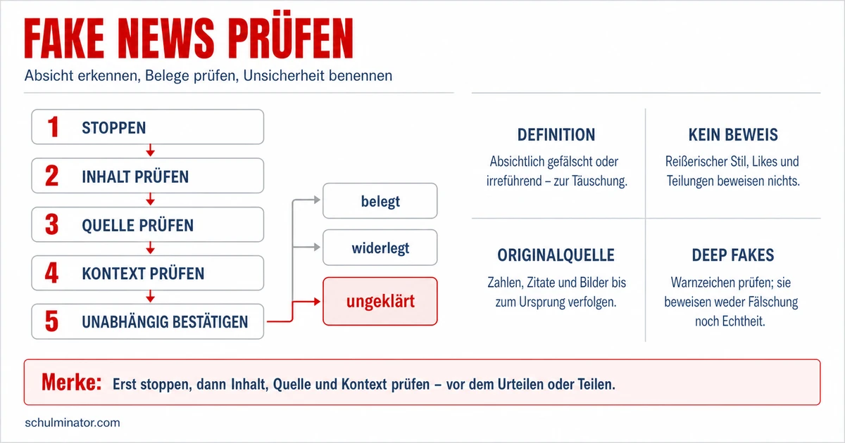 Fake News erkennen und sicher prüfen