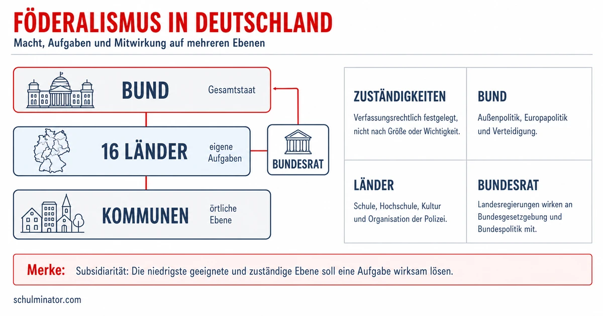 Föderalismus einfach erklärt: Bund und Länder