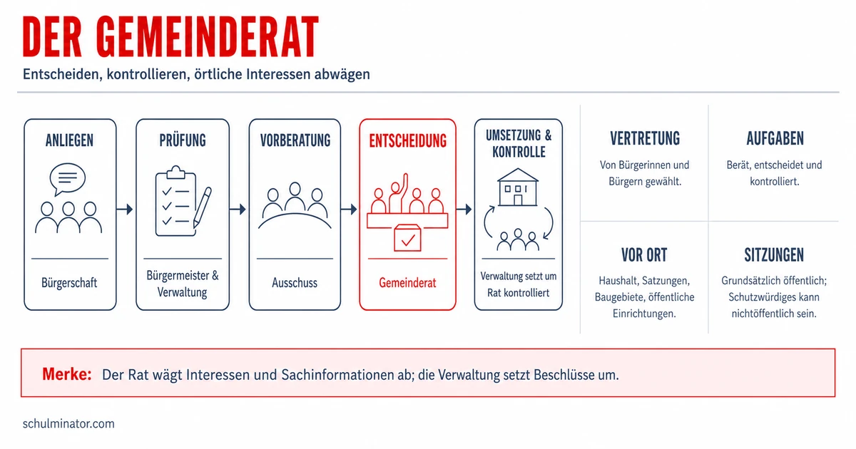Gemeinderat: Aufgaben und Entscheidungen erklärt