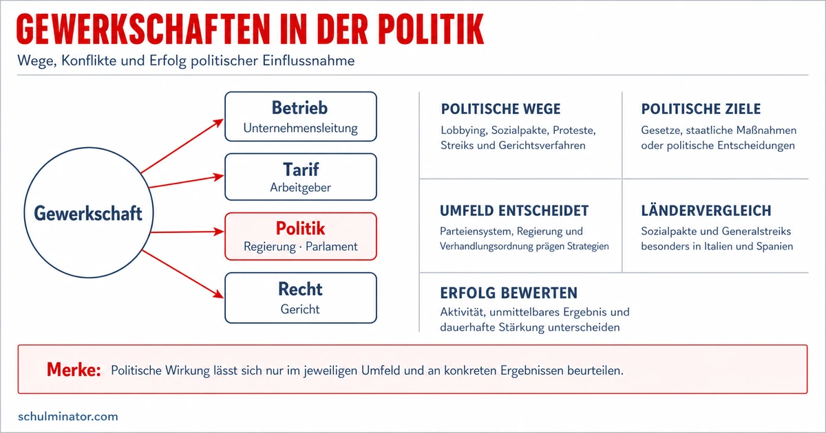 Gewerkschaften in der Politik: Einfluss und Grenzen