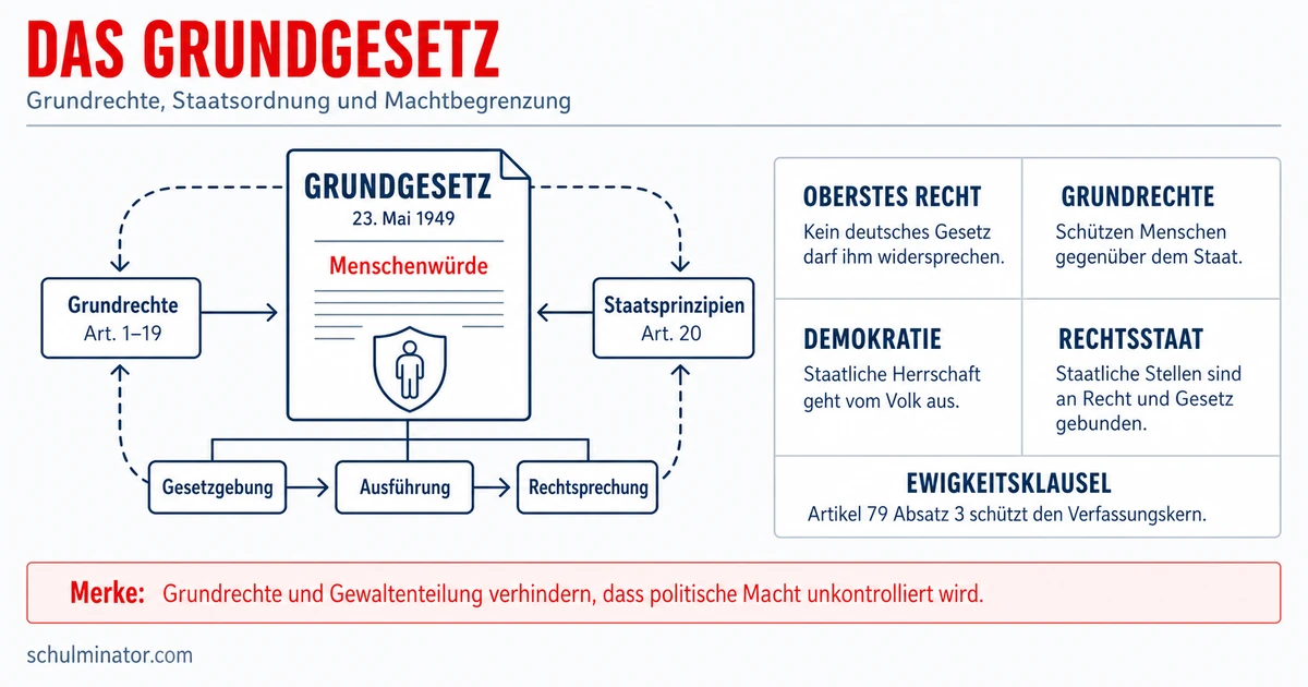 Grundgesetz einfach erklärt: Rechte und Staatsaufbau