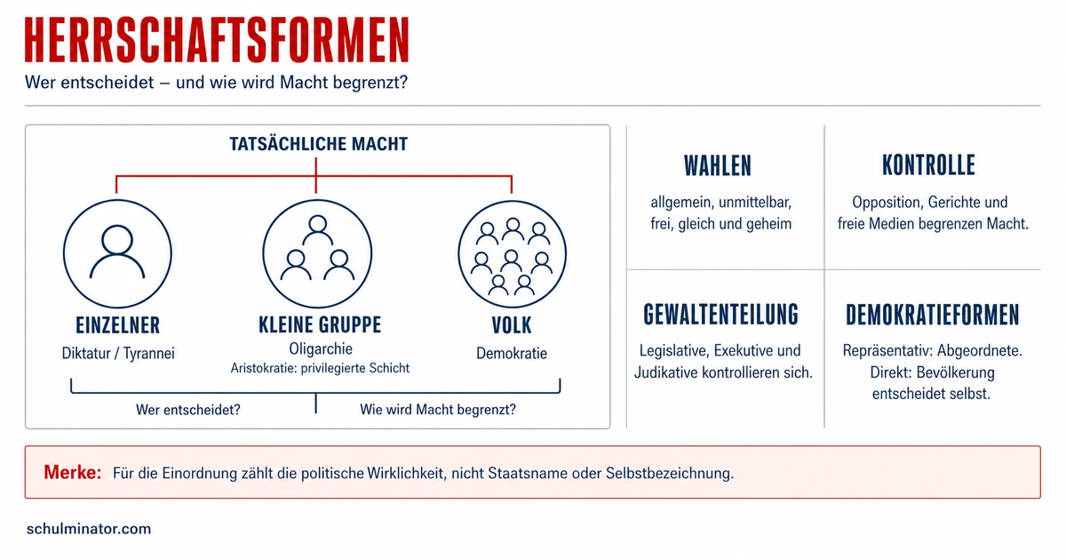 Herrschaftsformen erkennen und vergleichen