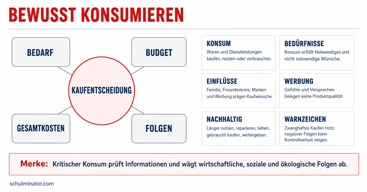 Kinder und Konsum: Werbung und Käufe prüfen