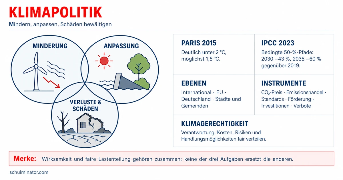 Klimapolitik: Ziele, Instrumente und Gerechtigkeit