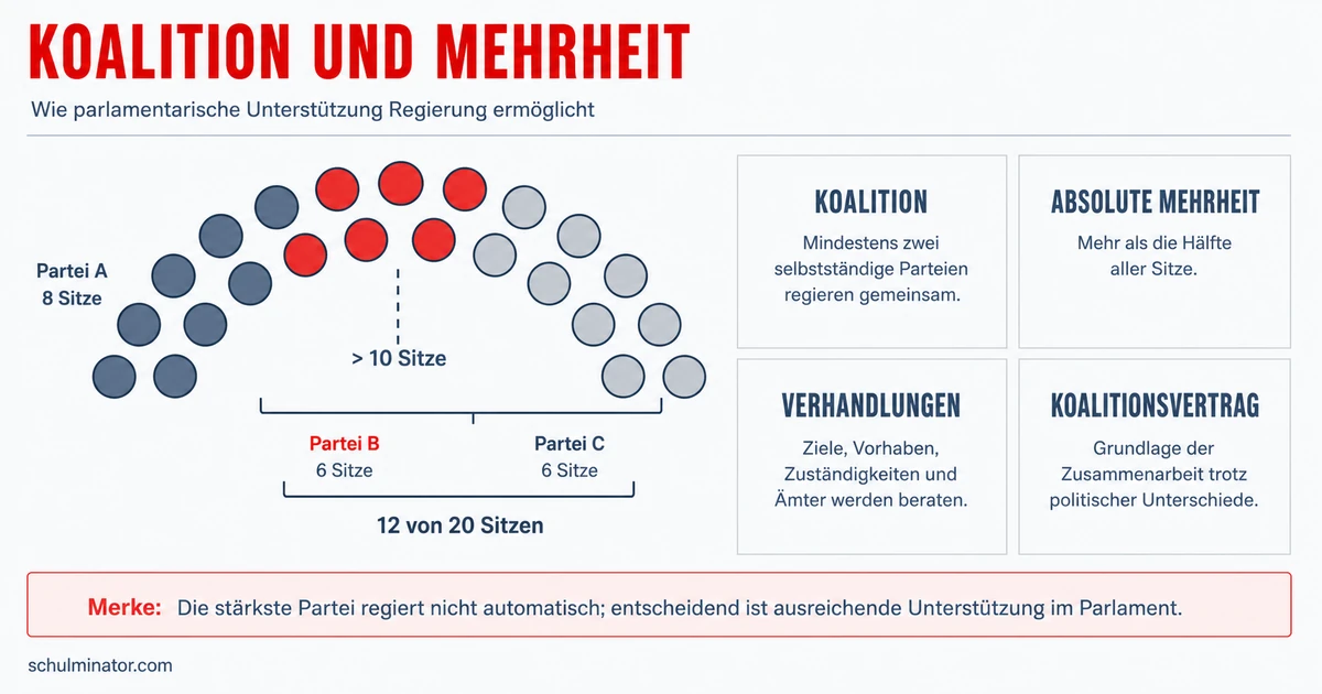 Koalition einfach erklärt: Bildung und Mehrheit