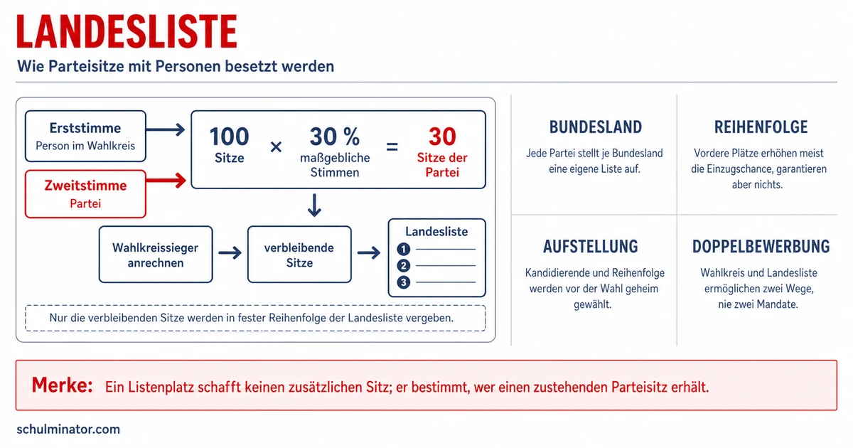 Landesliste: So werden Bundestagssitze besetzt