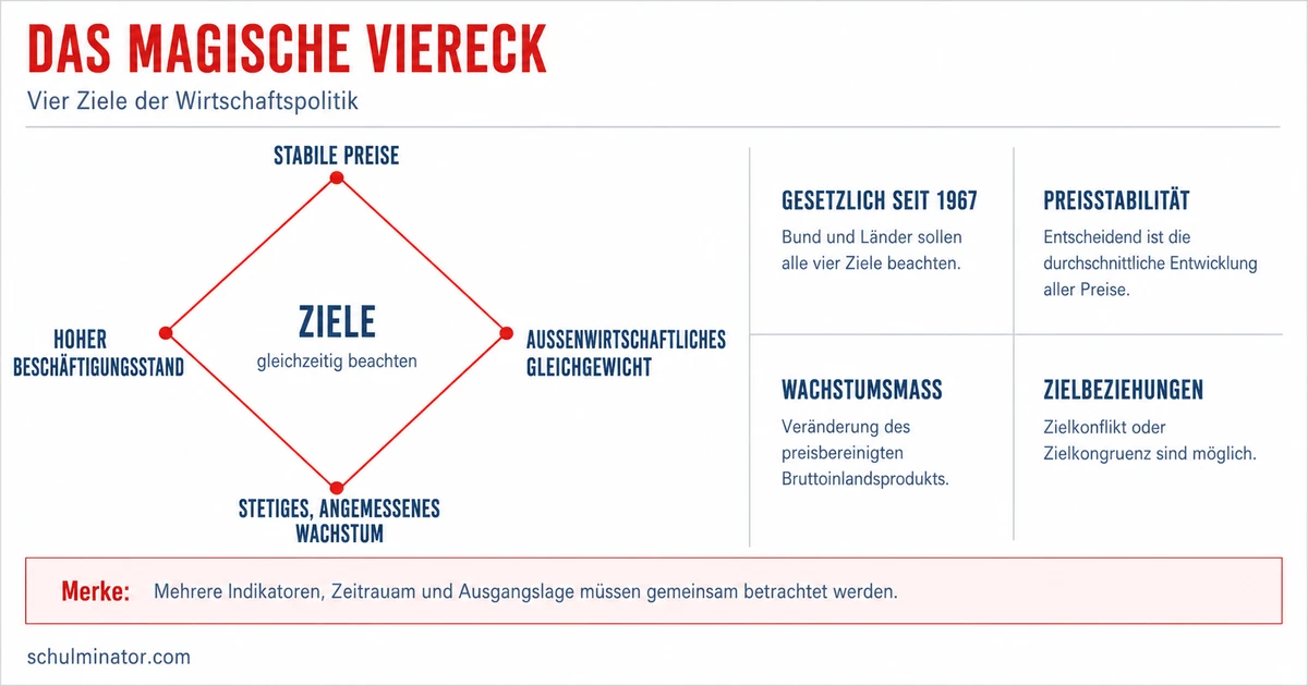 Magisches Viereck: Ziele und Zielkonflikte