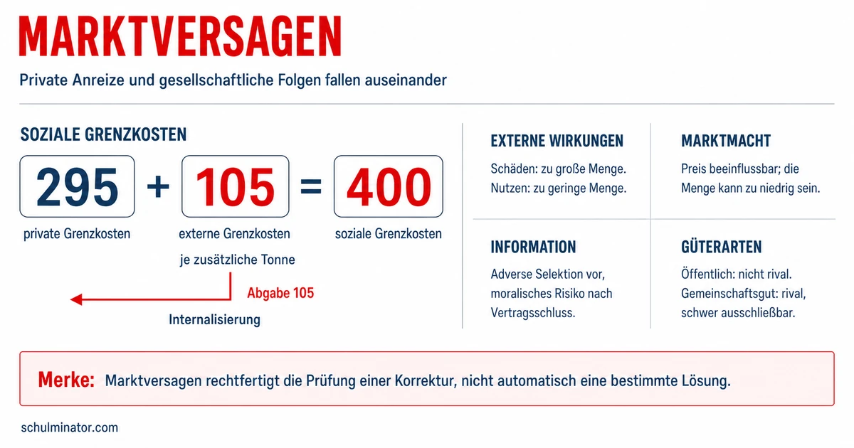 Marktversagen: Ursachen und staatliche Lösungen