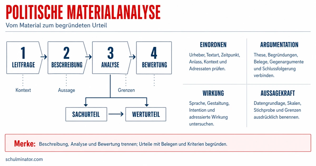 Materialanalyse Politik: Schritt für Schritt