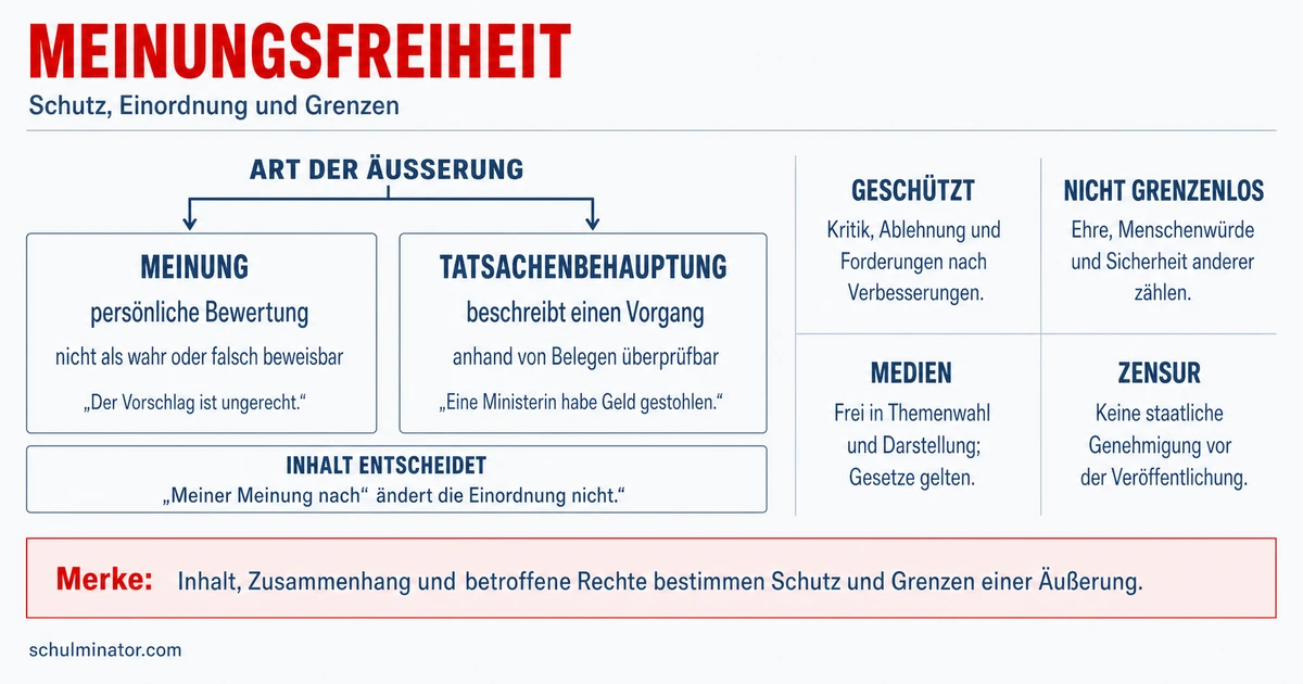 Meinungsfreiheit: Schutz, Grenzen und Beispiele