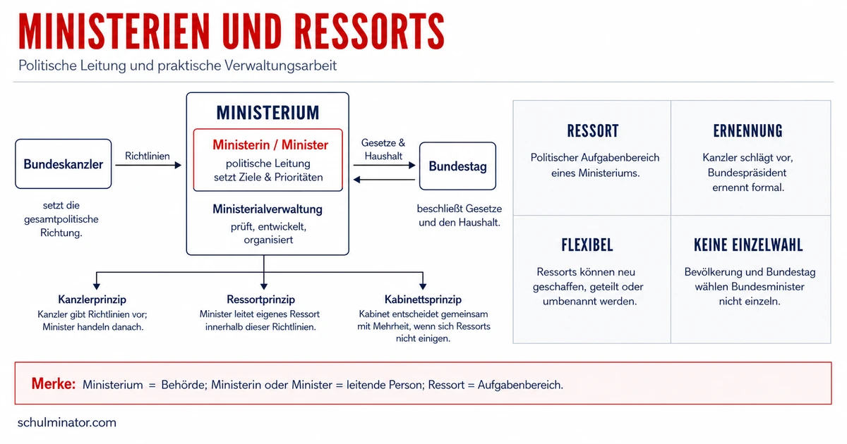 Ministerium: Aufgaben, Aufbau und Zusammenarbeit