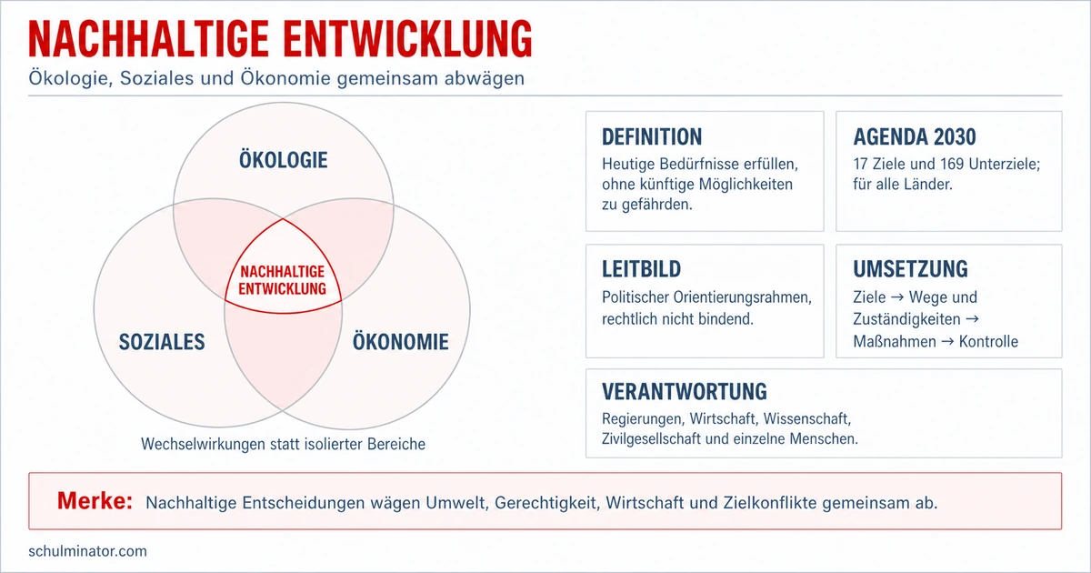 Nachhaltige Entwicklung: Ziele und Zielkonflikte
