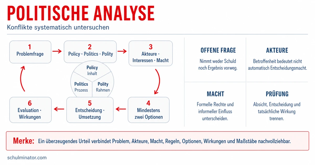 Politische Analyse: Konflikte systematisch untersuchen