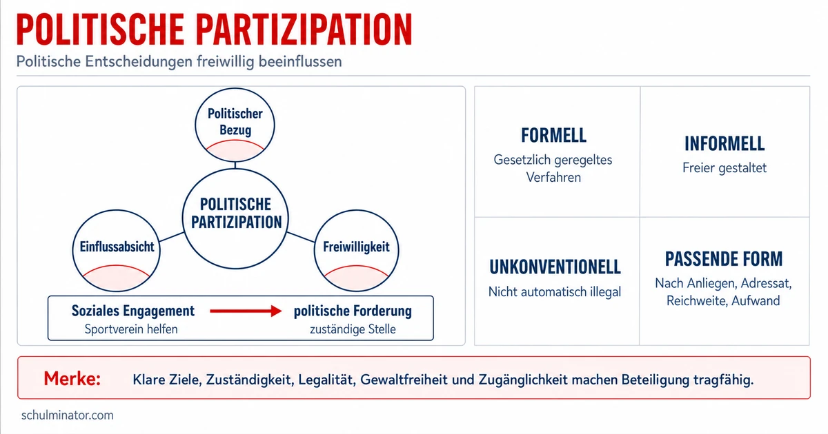 Politische Partizipation: Formen und Mitwirkung