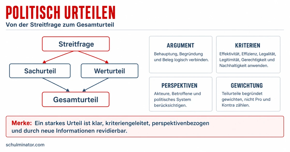 Politisches Urteil bilden: Kriterien sicher anwenden