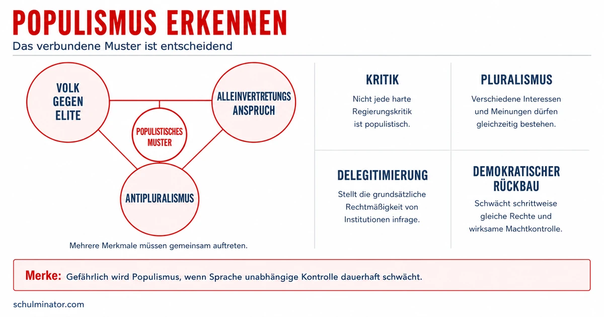 Populismus erkennen und demokratische Gefahren prüfen