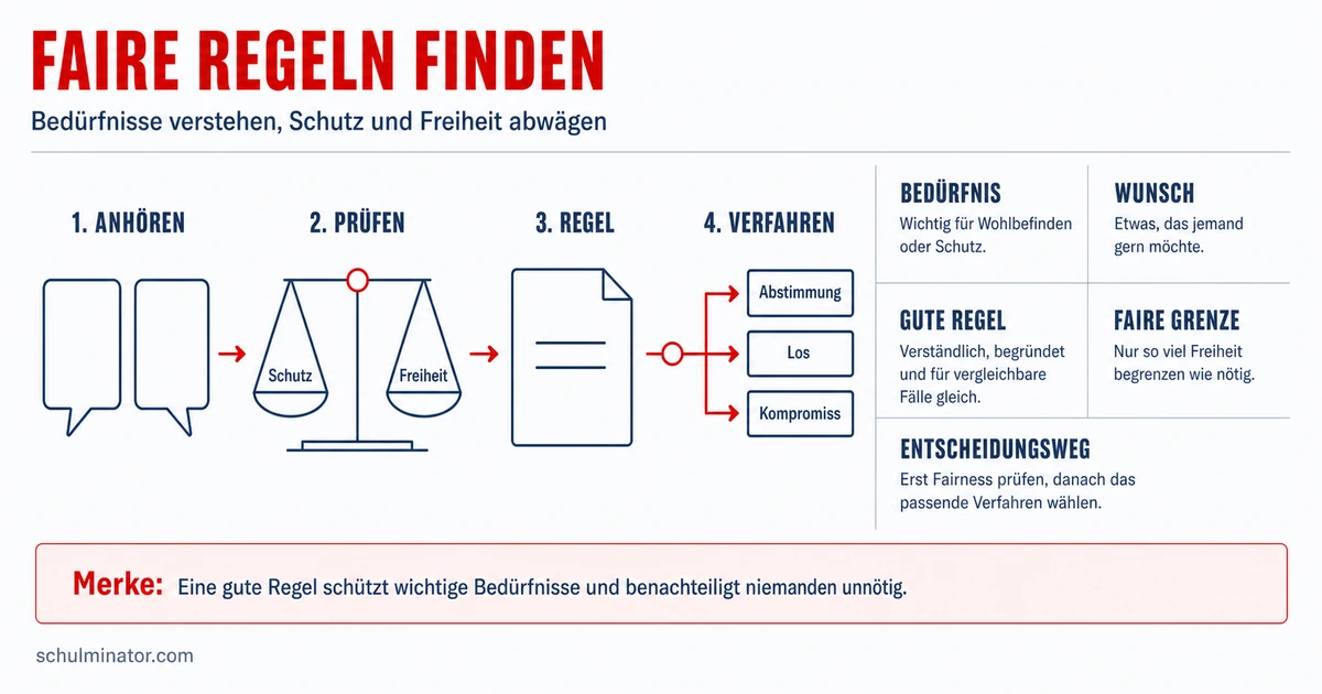 Regeln des Zusammenlebens fair gestalten