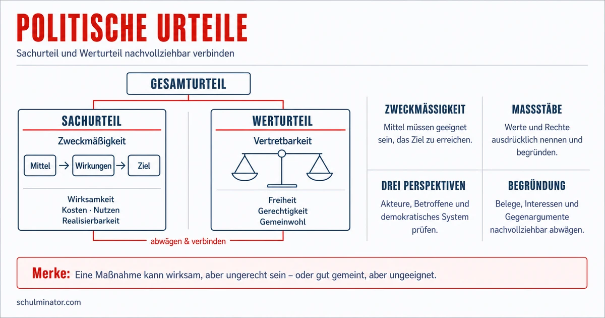 Sachurteil und Werturteil einfach unterscheiden