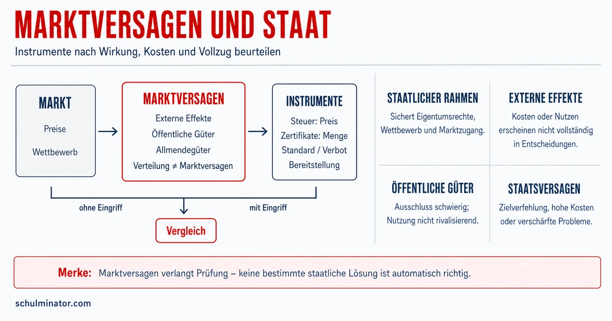 Staat und Markt: Probleme und Eingriffe beurteilen