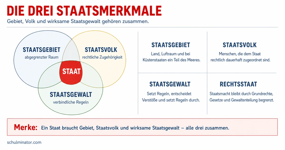 Staat einfach erklärt: Merkmale, Aufgaben, Gewalten