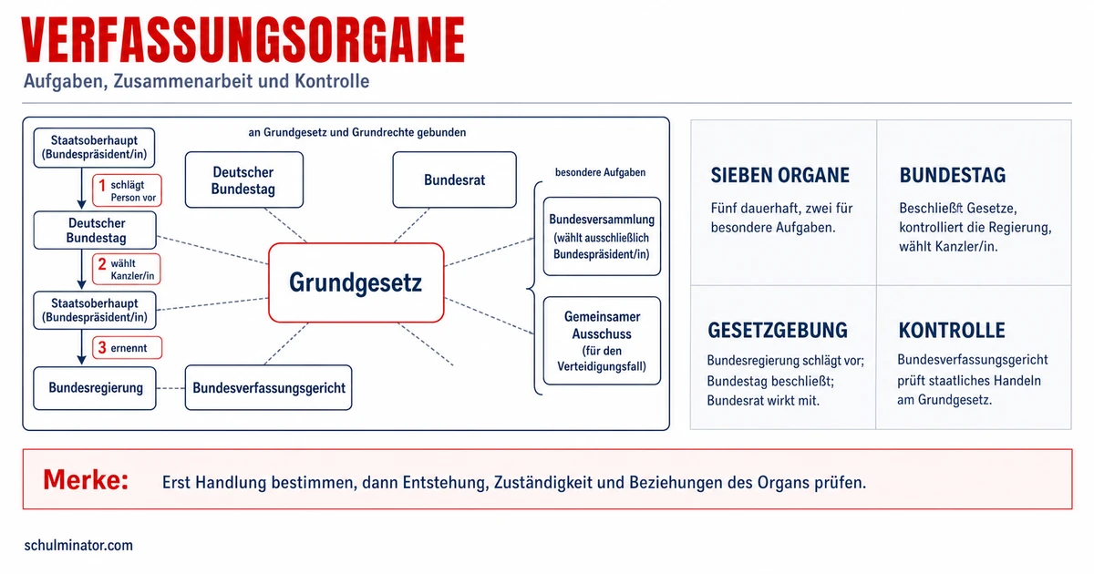 Verfassungsorgane: Aufgaben und Zusammenspiel