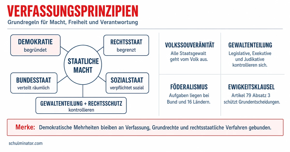 Verfassungsprinzipien im Grundgesetz erklärt