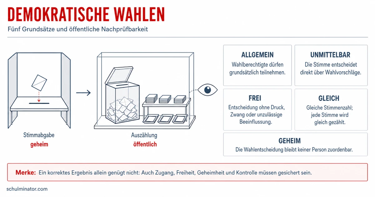 Wahlrechtsgrundsätze: Wahlen sicher beurteilen