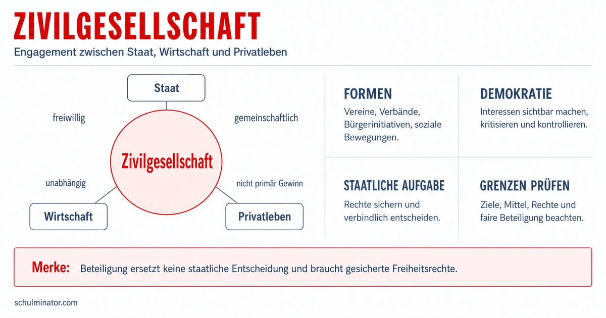 Zivilgesellschaft: Bedeutung, Formen und Grenzen