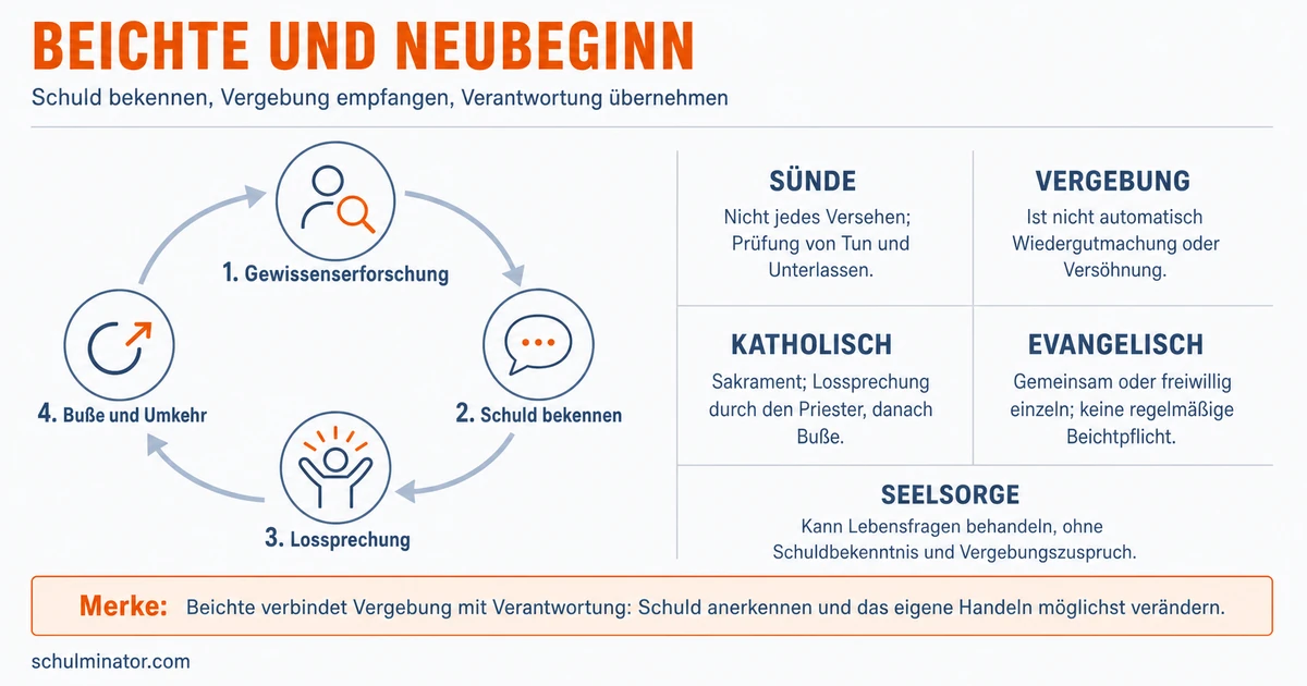 Beichte: Bedeutung, Ablauf und Unterschiede