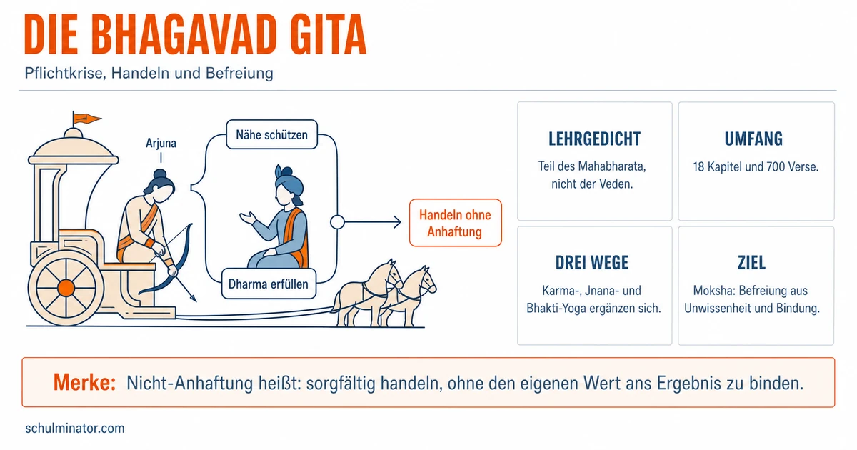 Bhagavad Gita: Handlung, Lehren und Deutungen