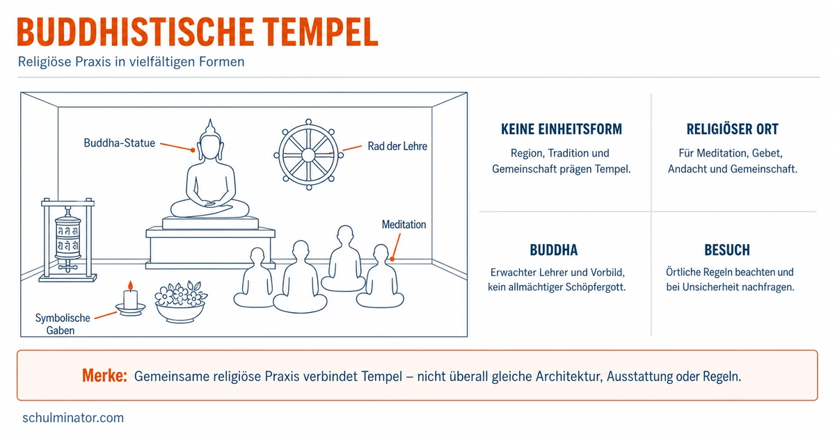 Buddhistischer Tempel: Aufbau und Besuch
