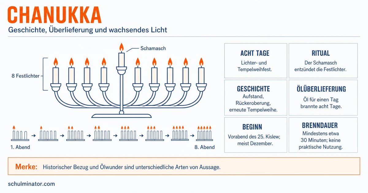 Chanukka: Bedeutung, Lichter und Bräuche