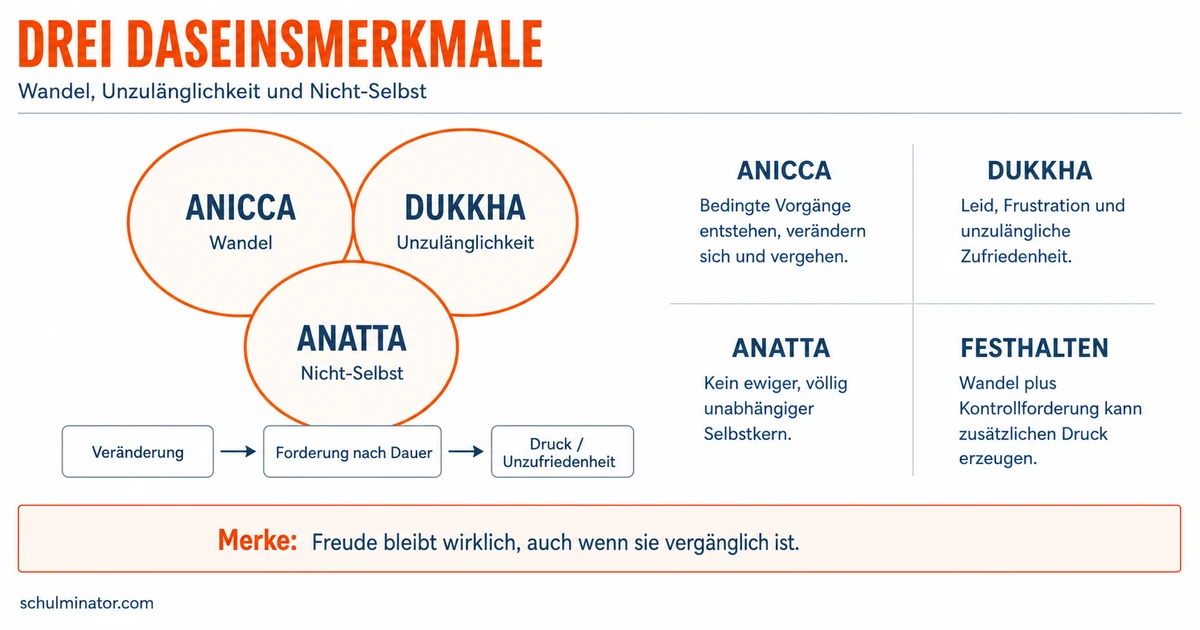 Drei Daseinsmerkmale: Anicca, Dukkha, Anatta