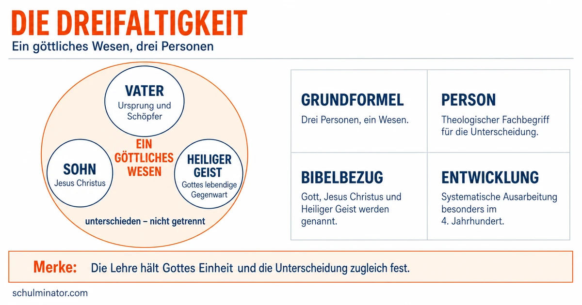 Dreifaltigkeit erklärt: ein Gott, drei Personen