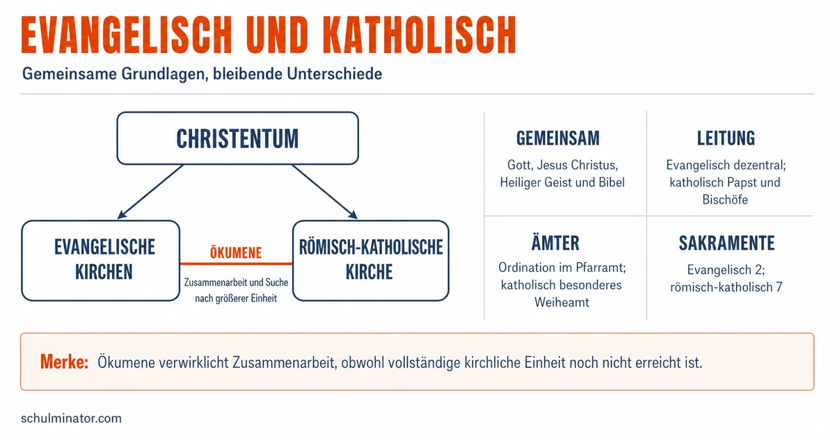 Evangelisch und katholisch: Unterschiede erklärt