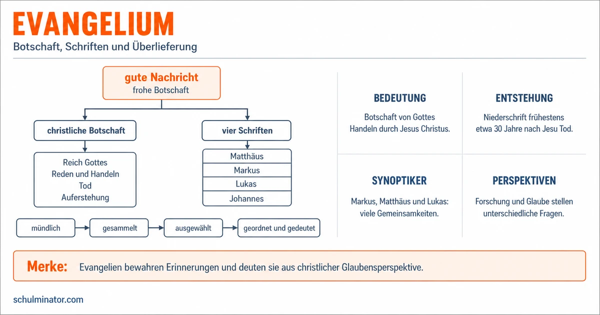 Evangelium: Bedeutung und die vier Evangelien