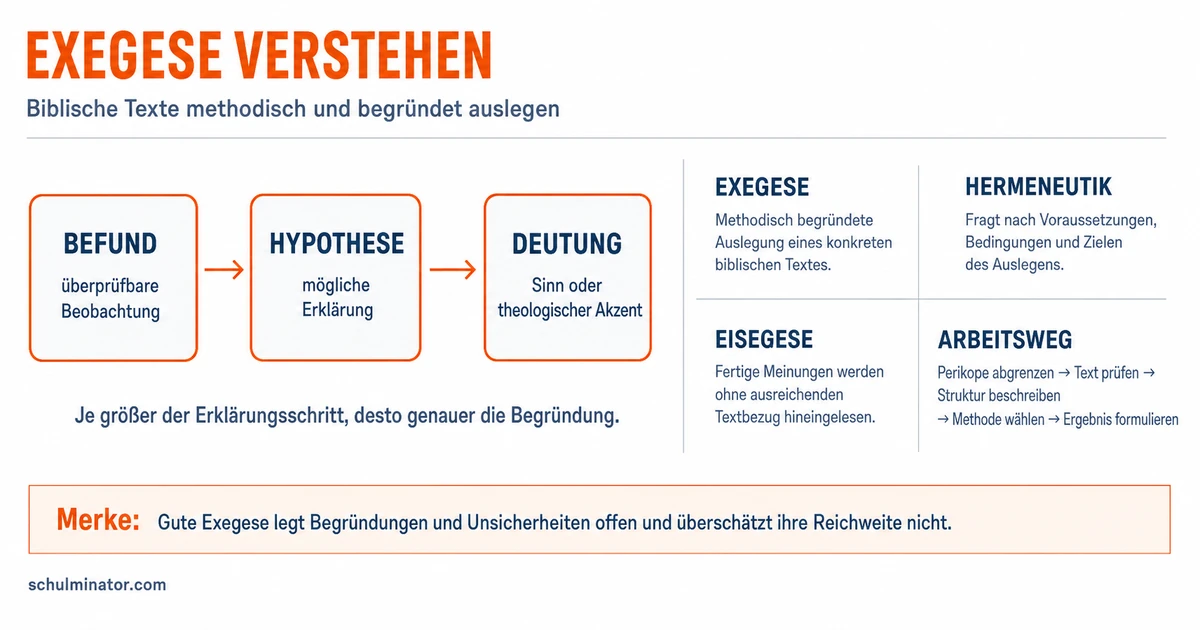 Exegese: Bibeltexte methodisch auslegen