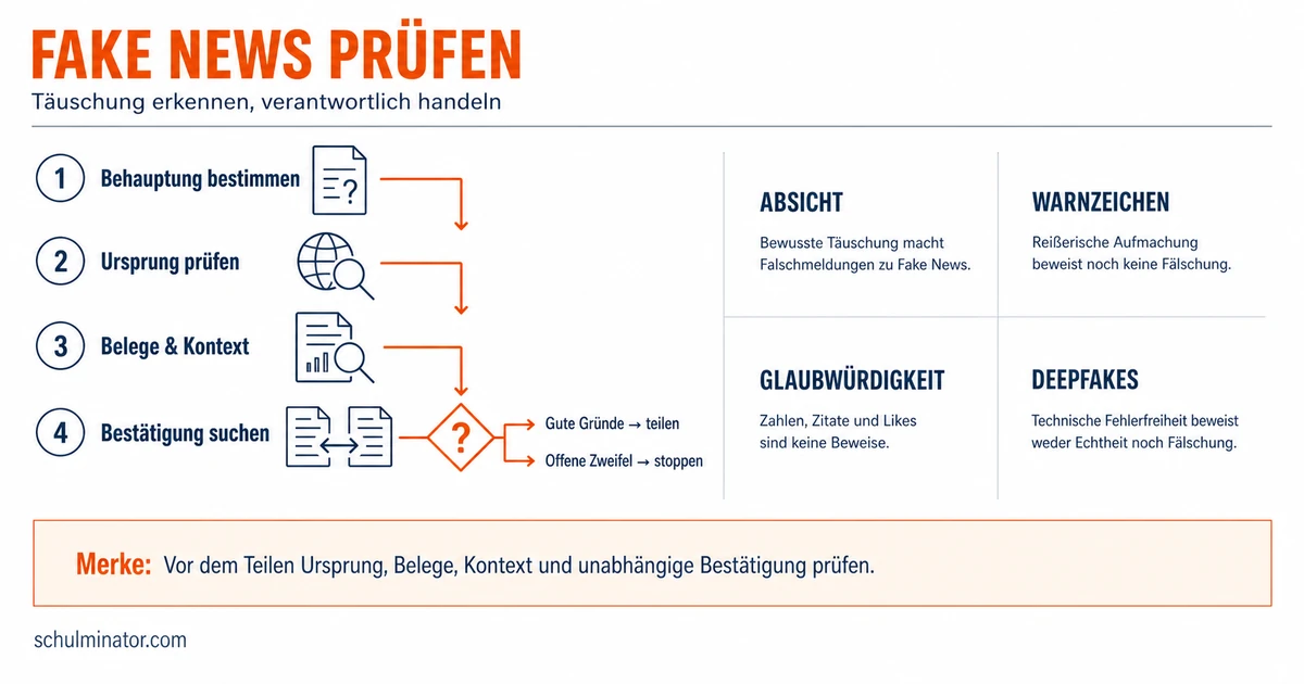 Fake News erkennen und verantwortungsvoll handeln