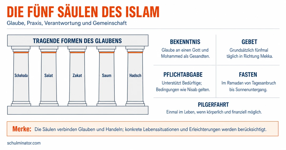 Fünf Säulen des Islam einfach erklärt