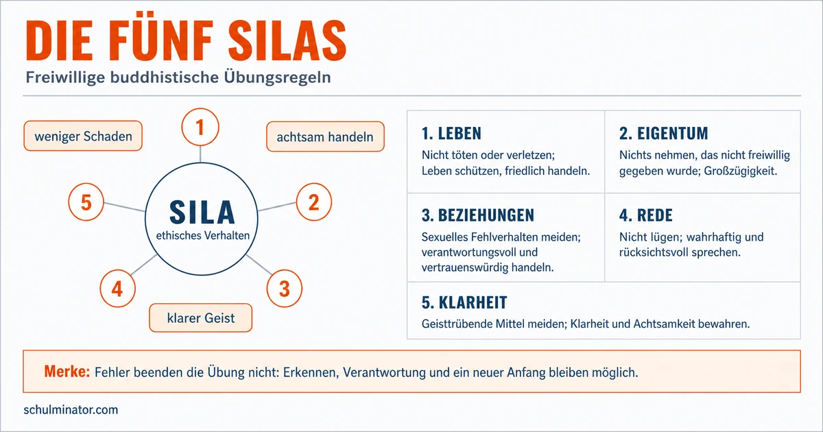 Fünf Silas: Buddhistische Ethik im Alltag