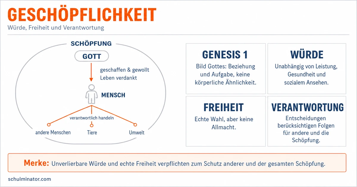 Geschöpflichkeit: Würde, Freiheit, Verantwortung
