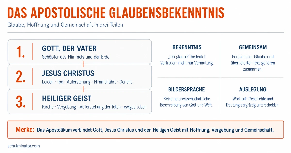 Apostolisches Glaubensbekenntnis einfach erklärt