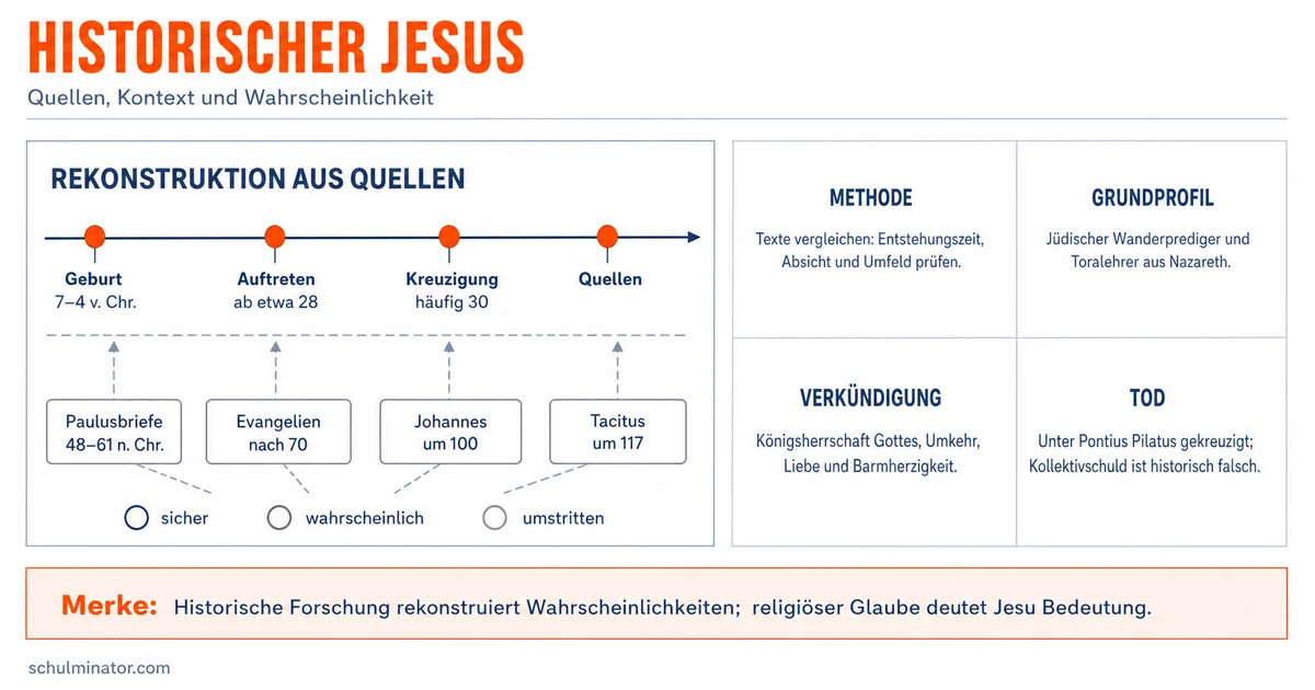 Historischer Jesus: Quellen, Fakten, Grenzen