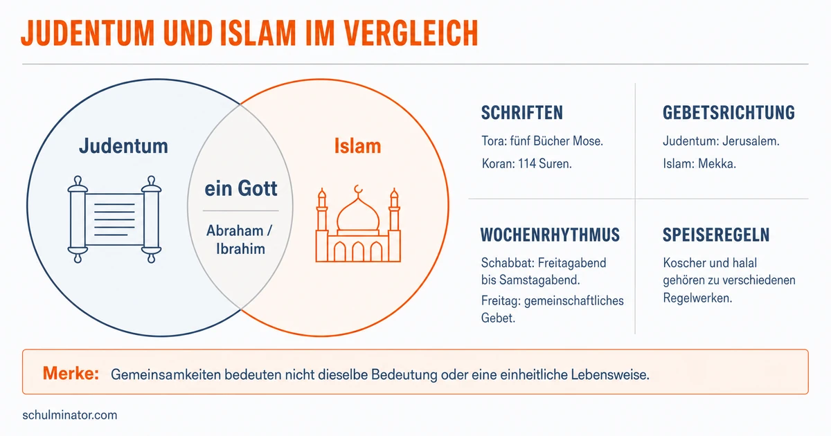Judentum und Islam: Gemeinsamkeiten und Unterschiede