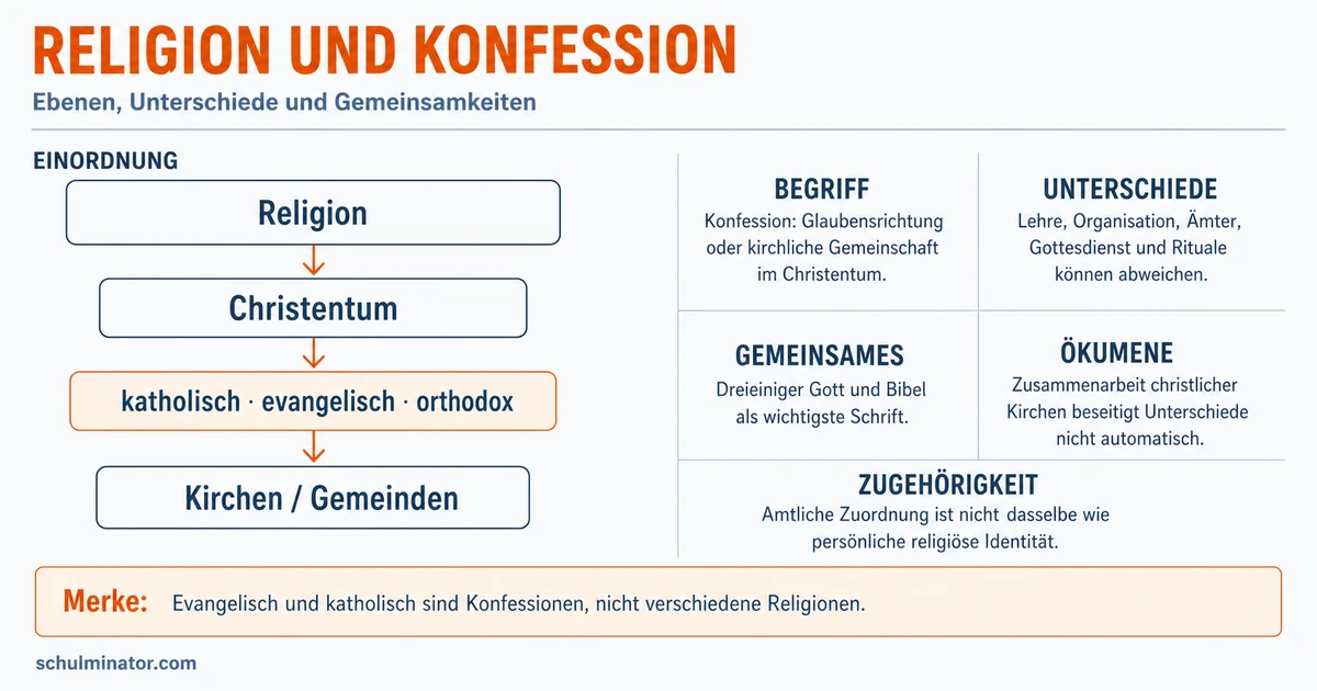 Konfession einfach erklärt: Bedeutung und Beispiele