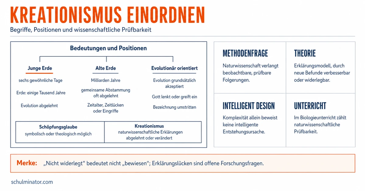 Kreationismus: Bedeutung, Formen und Einordnung