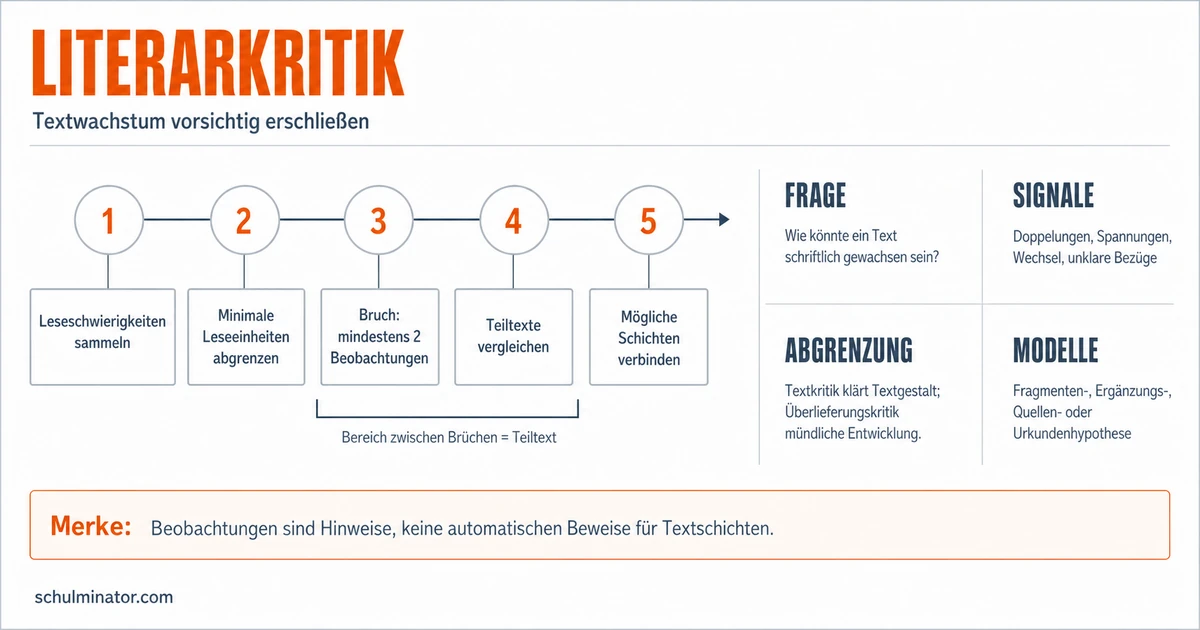 Literarkritik: Brüche in Bibeltexten untersuchen