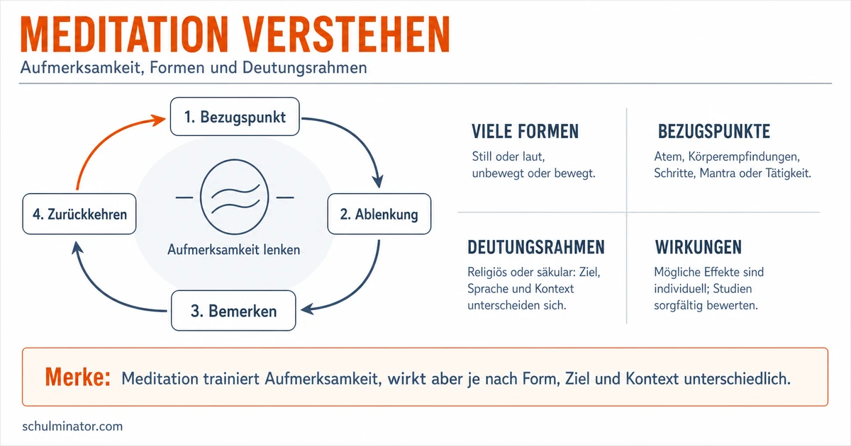 Meditation: Formen, Religion und Achtsamkeit