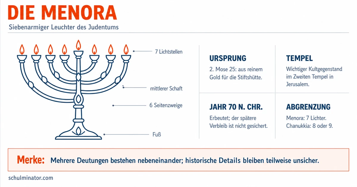 Menora: Bedeutung des siebenarmigen Leuchters