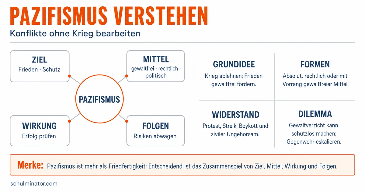 Pazifismus: Formen, Religion und Konflikte